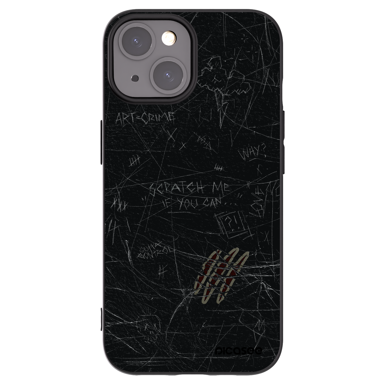 Picasee husă neagră din silicon pentru Apple iPhone 15 - SCRATCH