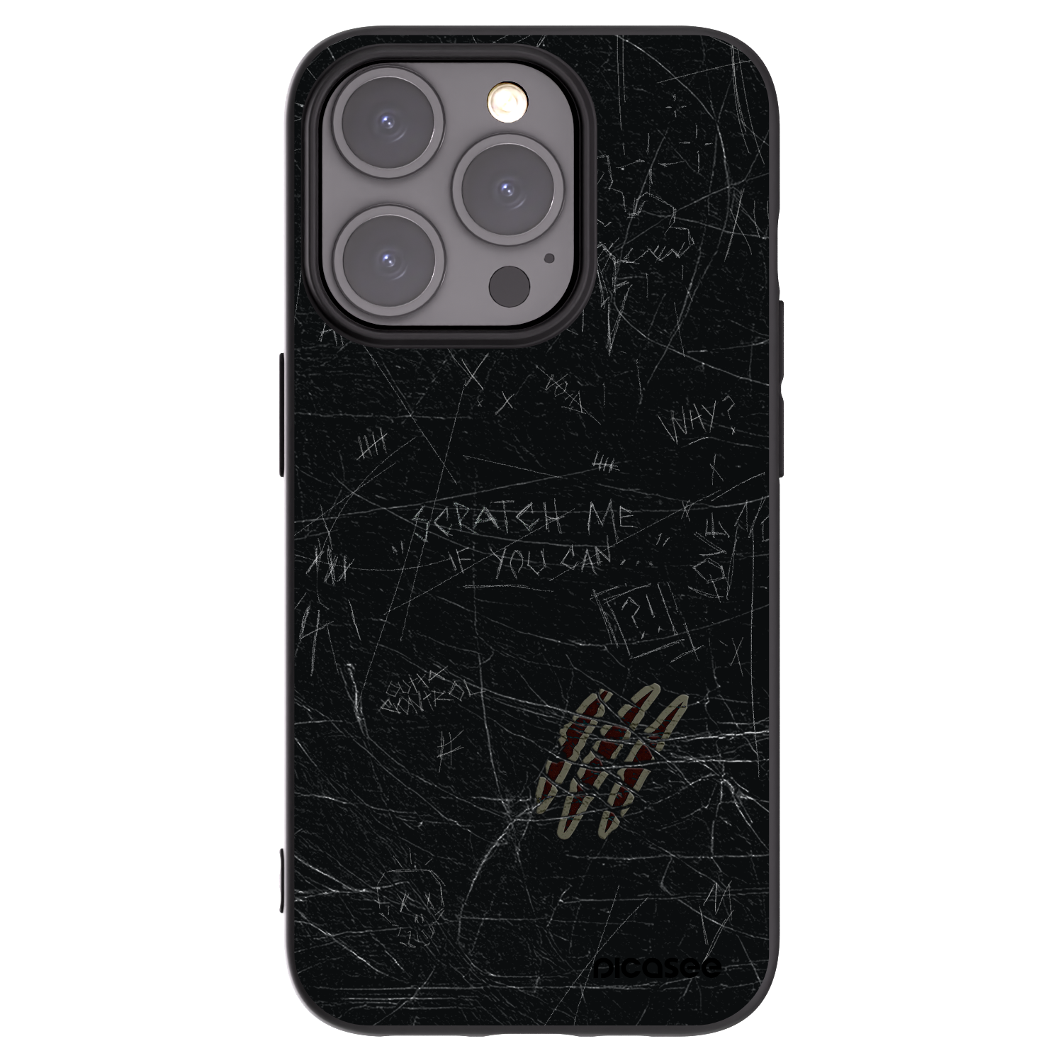 Picasee husă neagră din silicon pentru Apple iPhone 15 Pro - SCRATCH