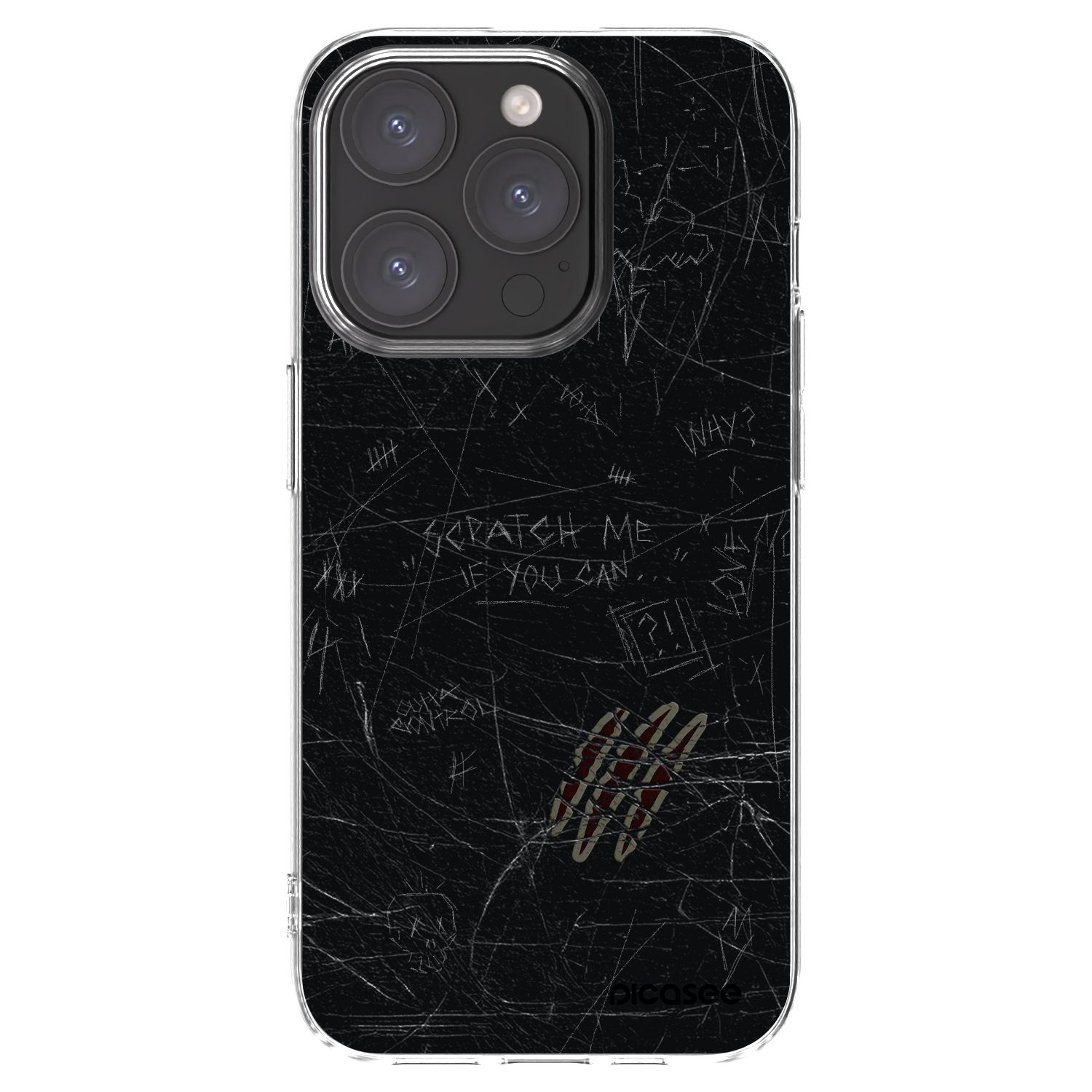 Picasee husă transparentă din silicon pentru Apple iPhone 15 Pro - SCRATCH