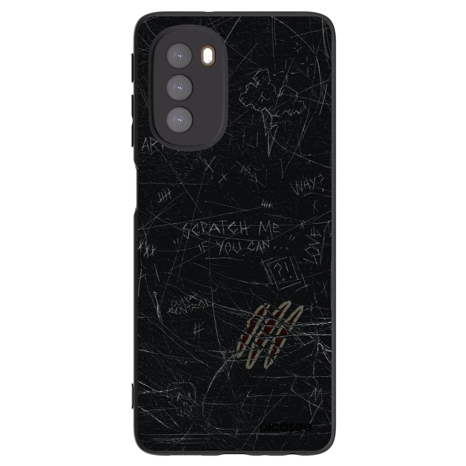 Picasee husă neagră din silicon pentru Motorola Moto G51 - SCRATCH