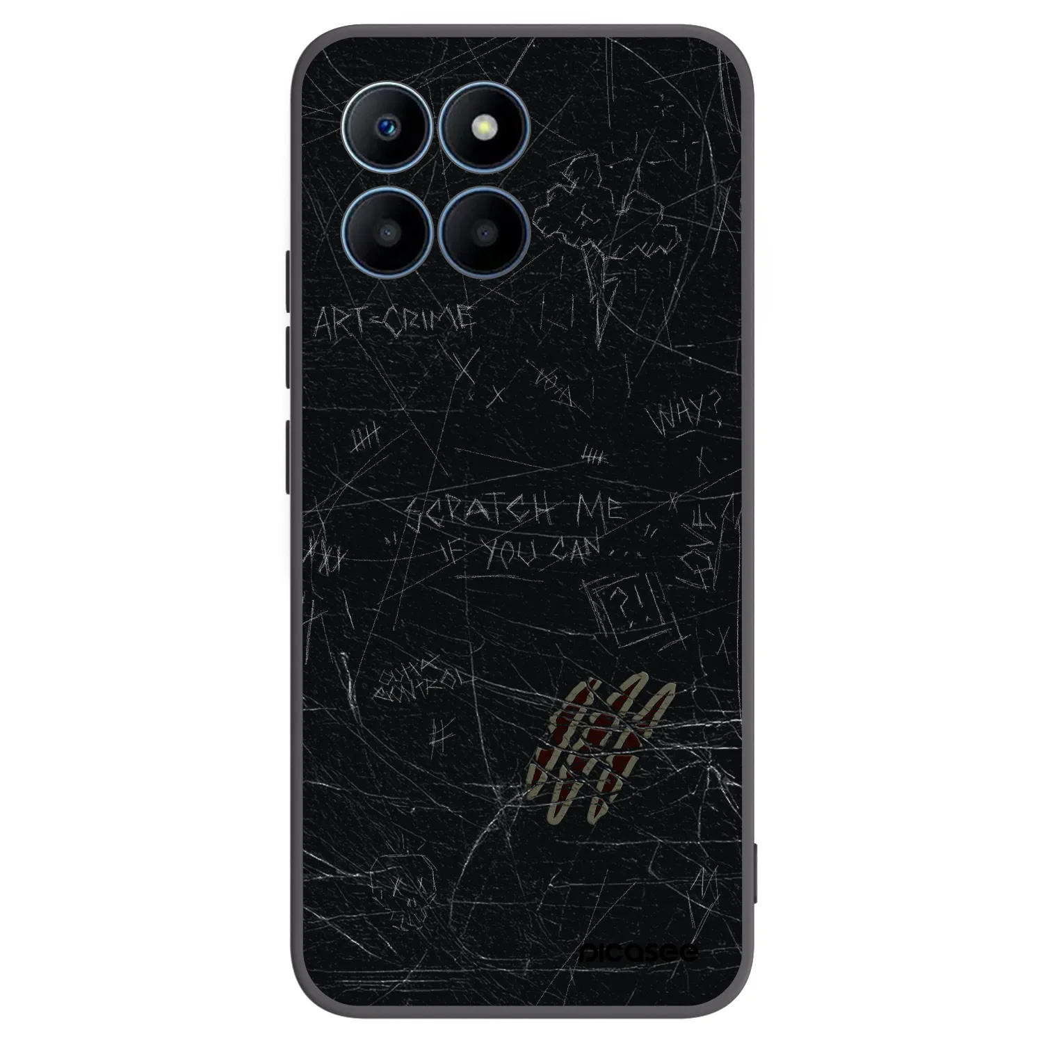 Picasee husă neagră din silicon pentru Honor 70 Lite - SCRATCH