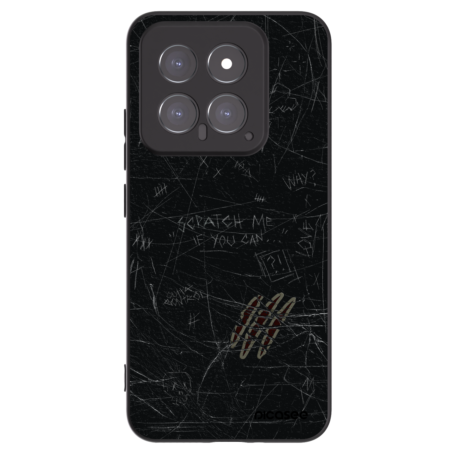 Picasee husă neagră din silicon pentru Xiaomi 14 - SCRATCH