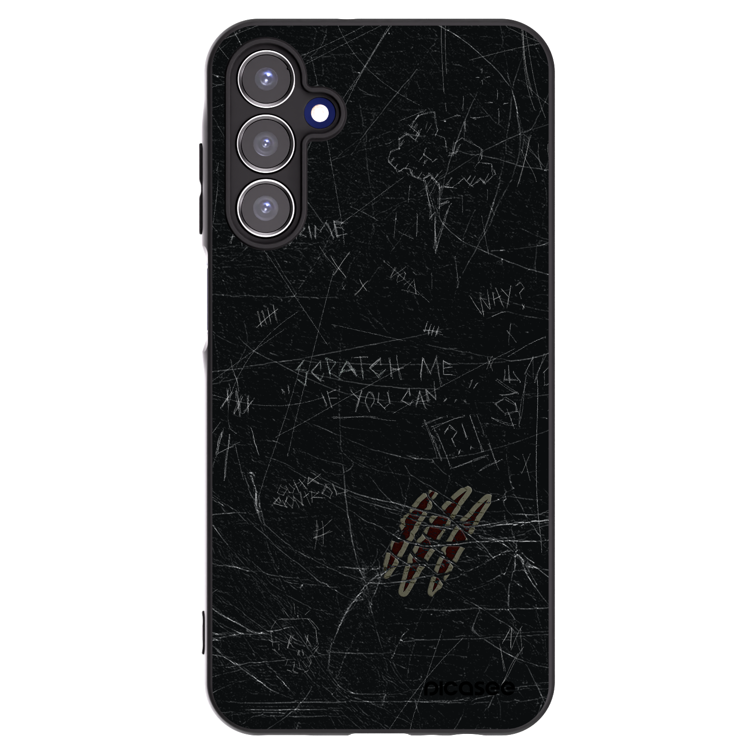 Picasee husă neagră din silicon pentru Samsung Galaxy A15 A155F 4G - SCRATCH