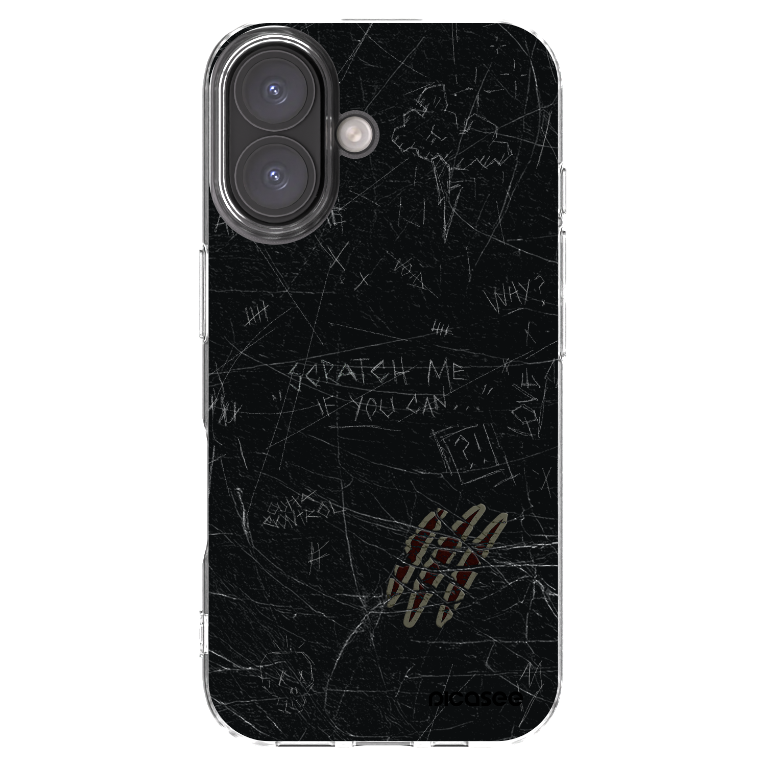 Picasee husă transparentă din silicon pentru Apple iPhone 16 - SCRATCH