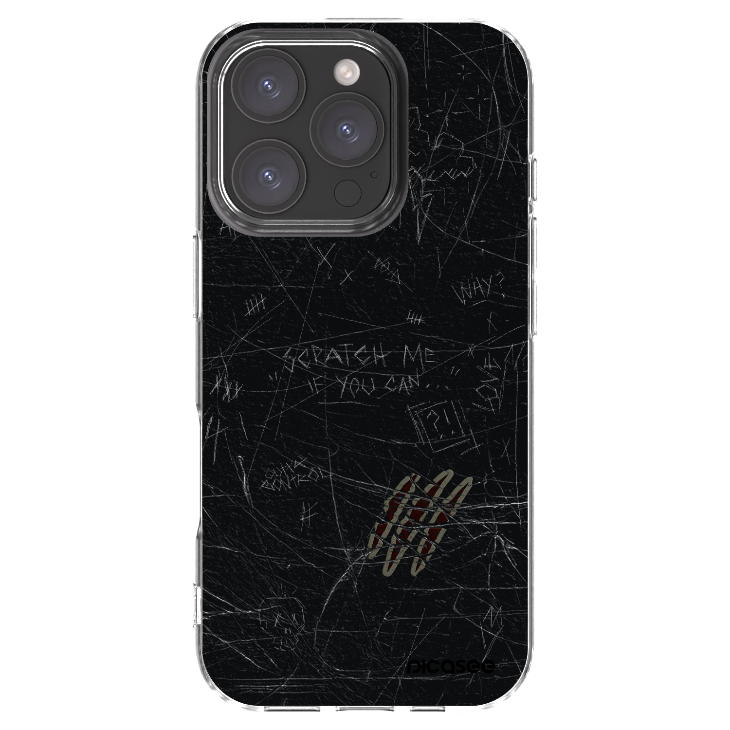 Picasee husă transparentă din silicon pentru Apple iPhone 16 Pro - SCRATCH