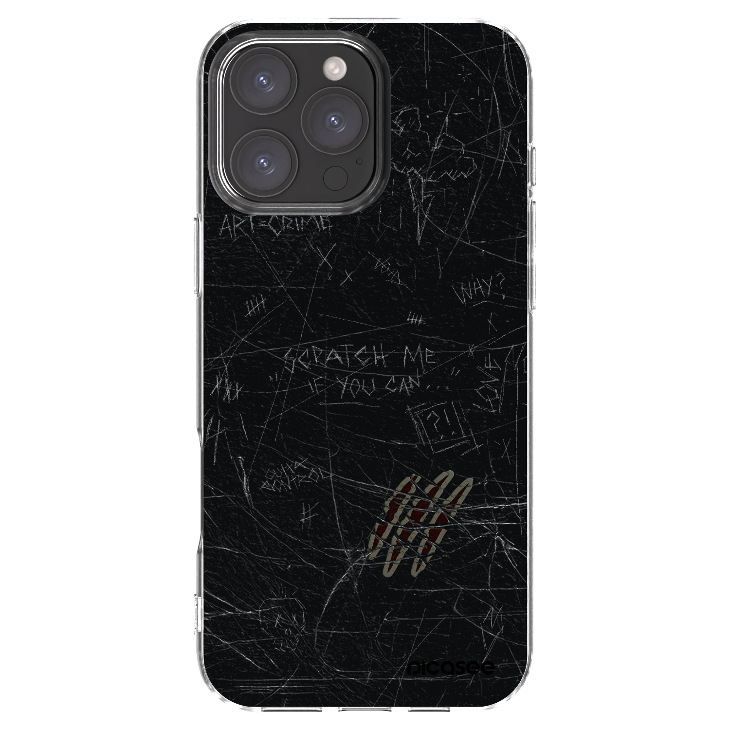 Picasee husă transparentă din silicon pentru Apple iPhone 16 Pro Max - SCRATCH