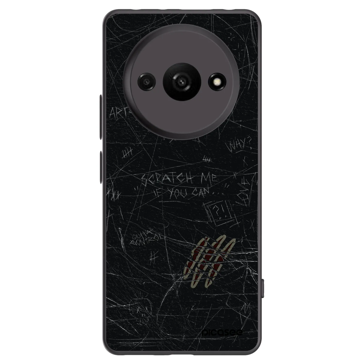 Picasee husă neagră din silicon pentru Xiaomi Redmi A3 - SCRATCH