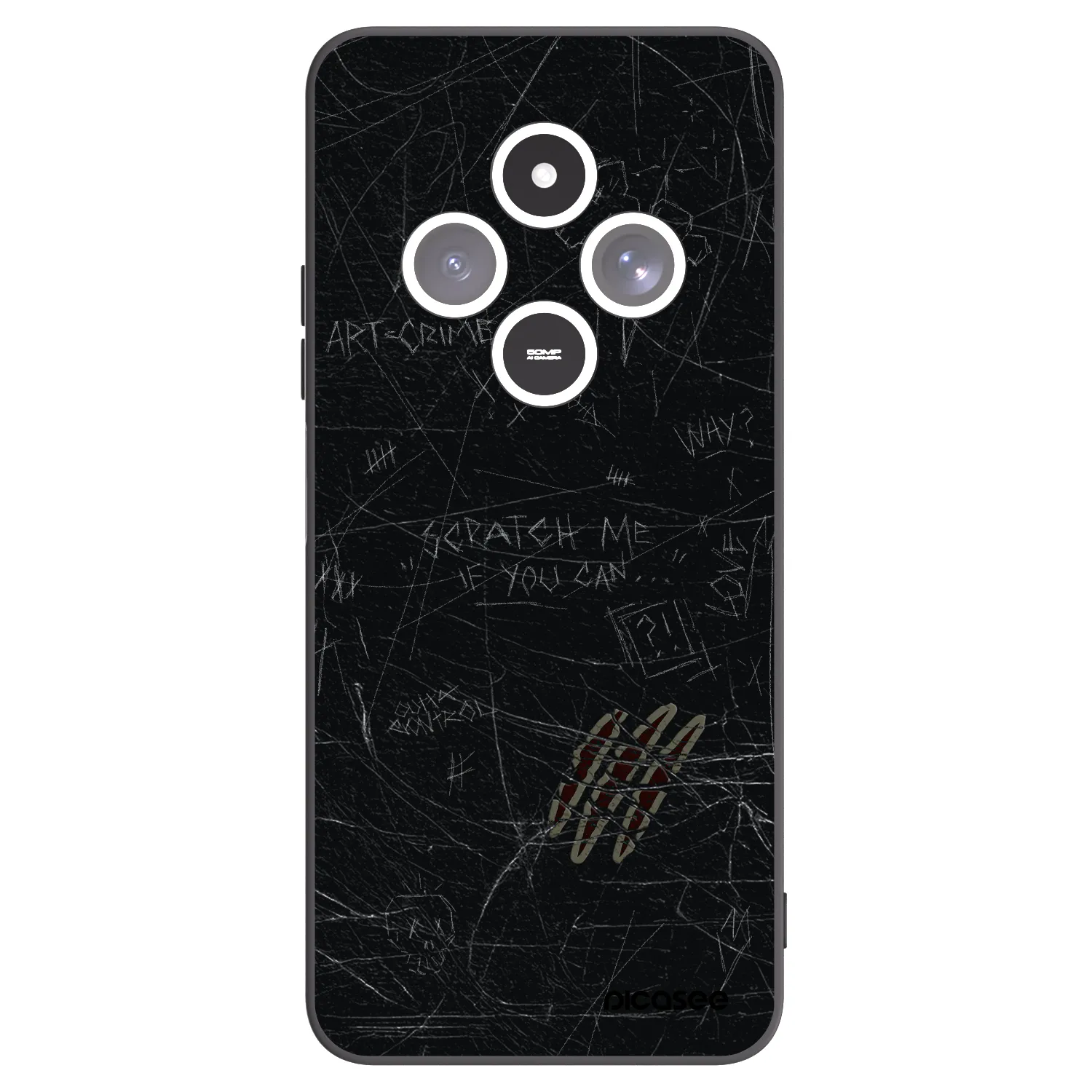 Picasee husă neagră din silicon pentru Xiaomi Redmi 14C - SCRATCH