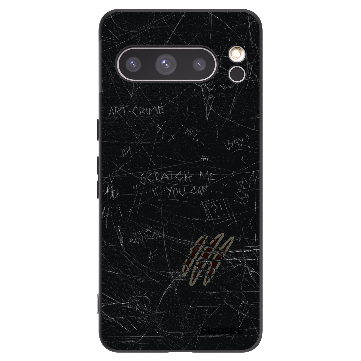 Picasee husă neagră din silicon pentru Google Pixel 8 Pro - SCRATCH