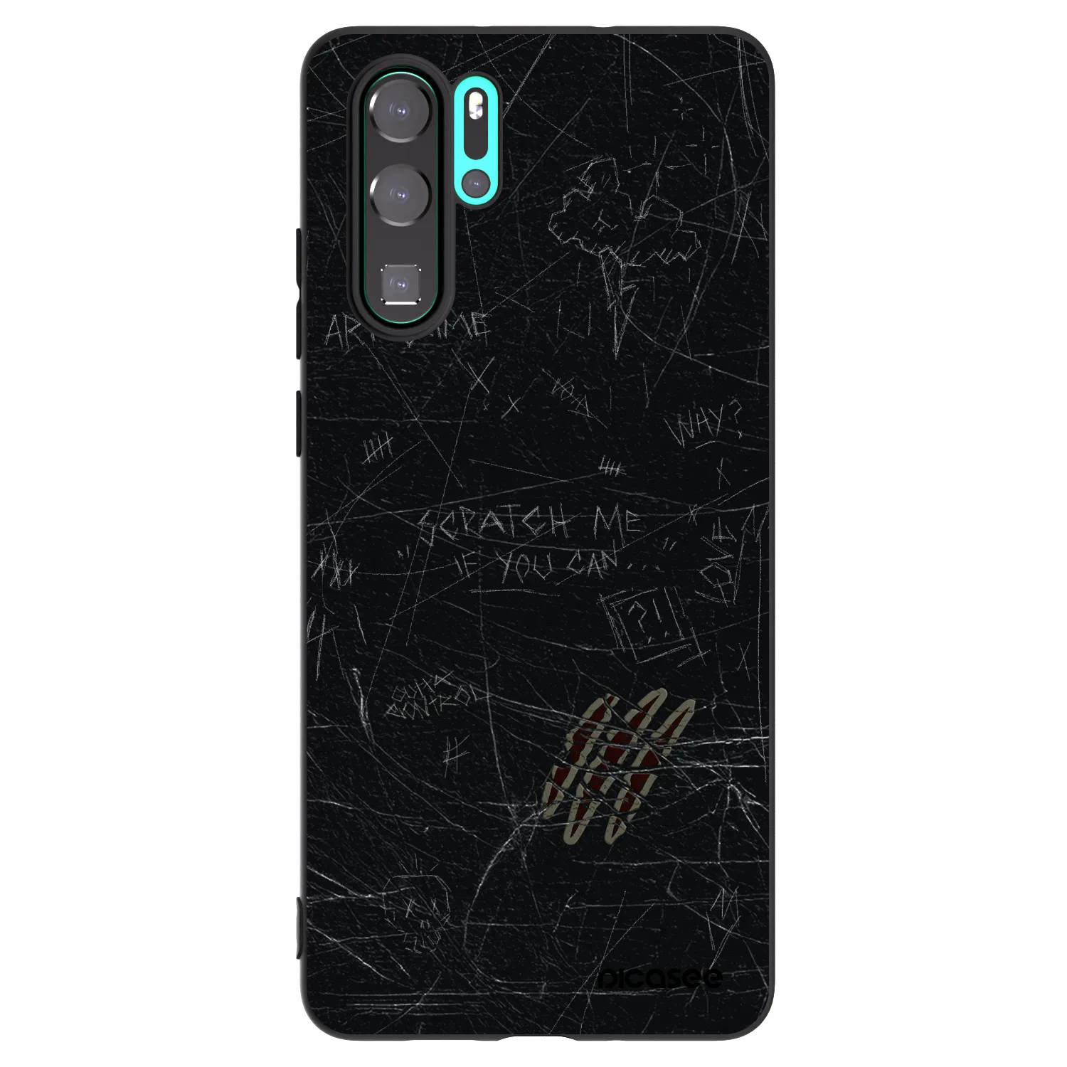 Picasee husă neagră din silicon pentru Huawei P30 Pro - SCRATCH