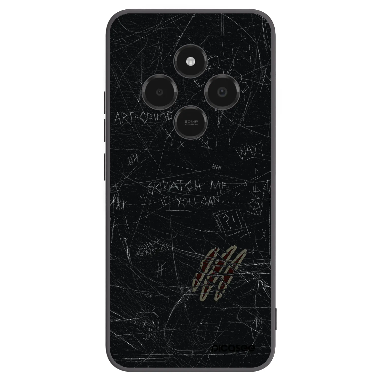 Picasee husă neagră din silicon pentru Xiaomi Poco C75 - SCRATCH