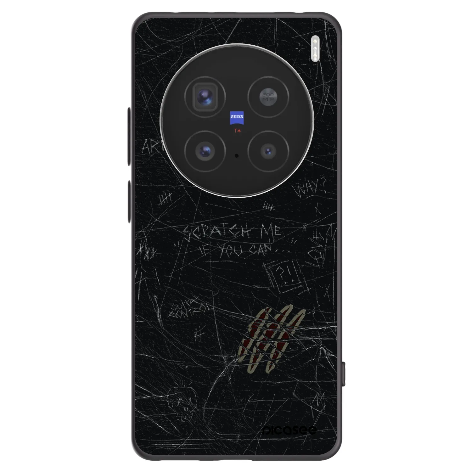 Picasee husă neagră din silicon pentru Vivo X200 Pro - SCRATCH