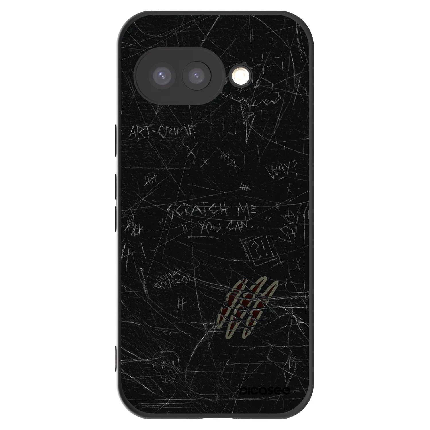 Picasee husă neagră din silicon pentru Google Pixel 9a - SCRATCH