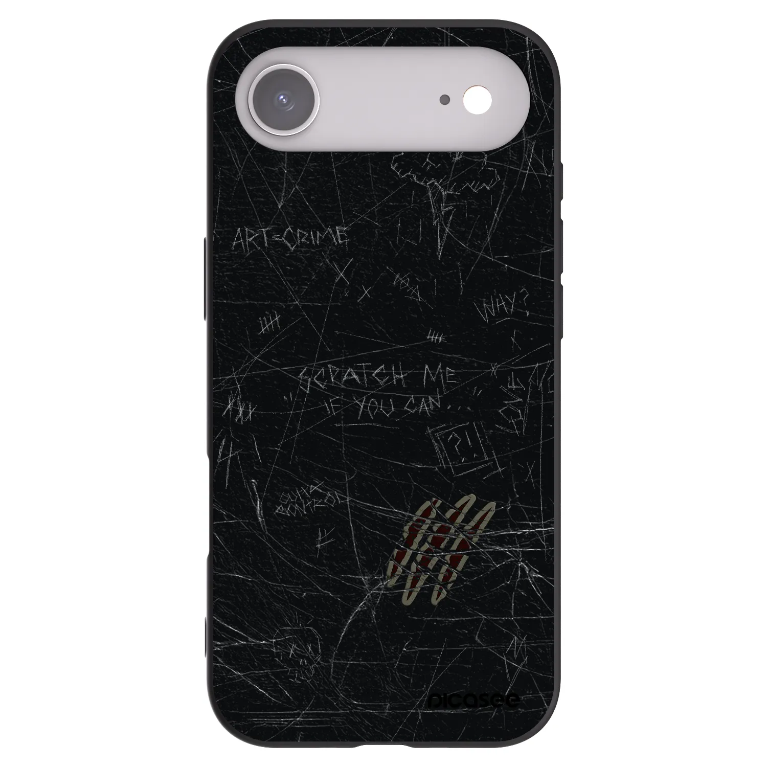 Picasee husă neagră din silicon pentru Apple iPhone Air - SCRATCH