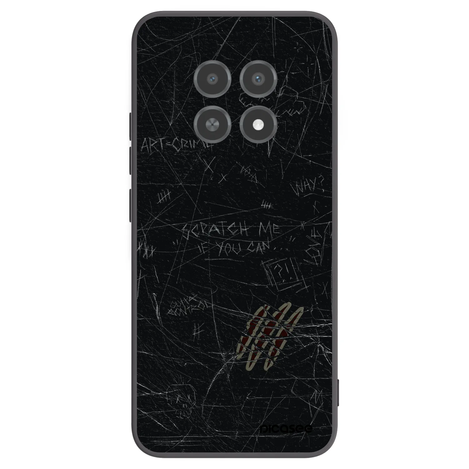 Picasee husă neagră din silicon pentru Realme 12X - SCRATCH