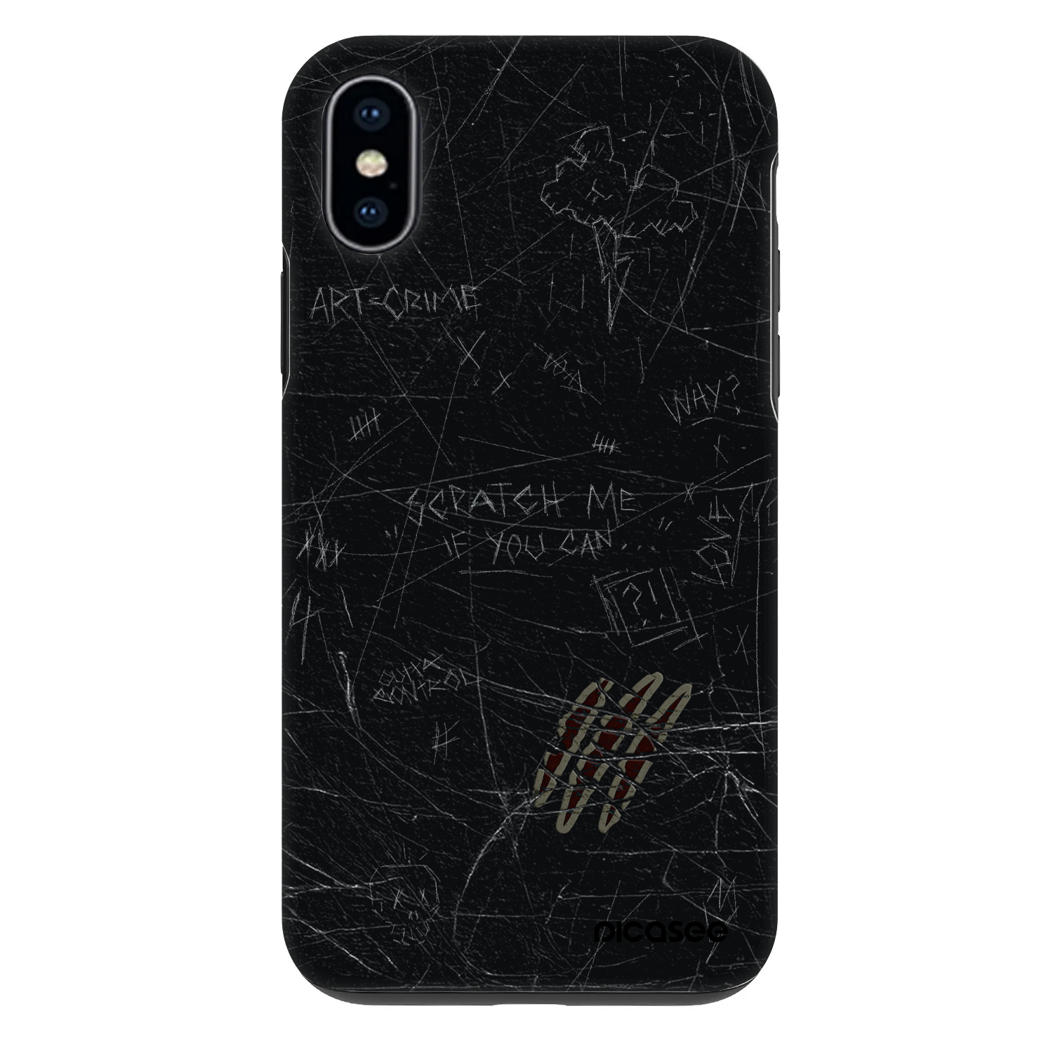 Picasee Fashion Case pentru Apple iPhone X/XS - SCRATCH