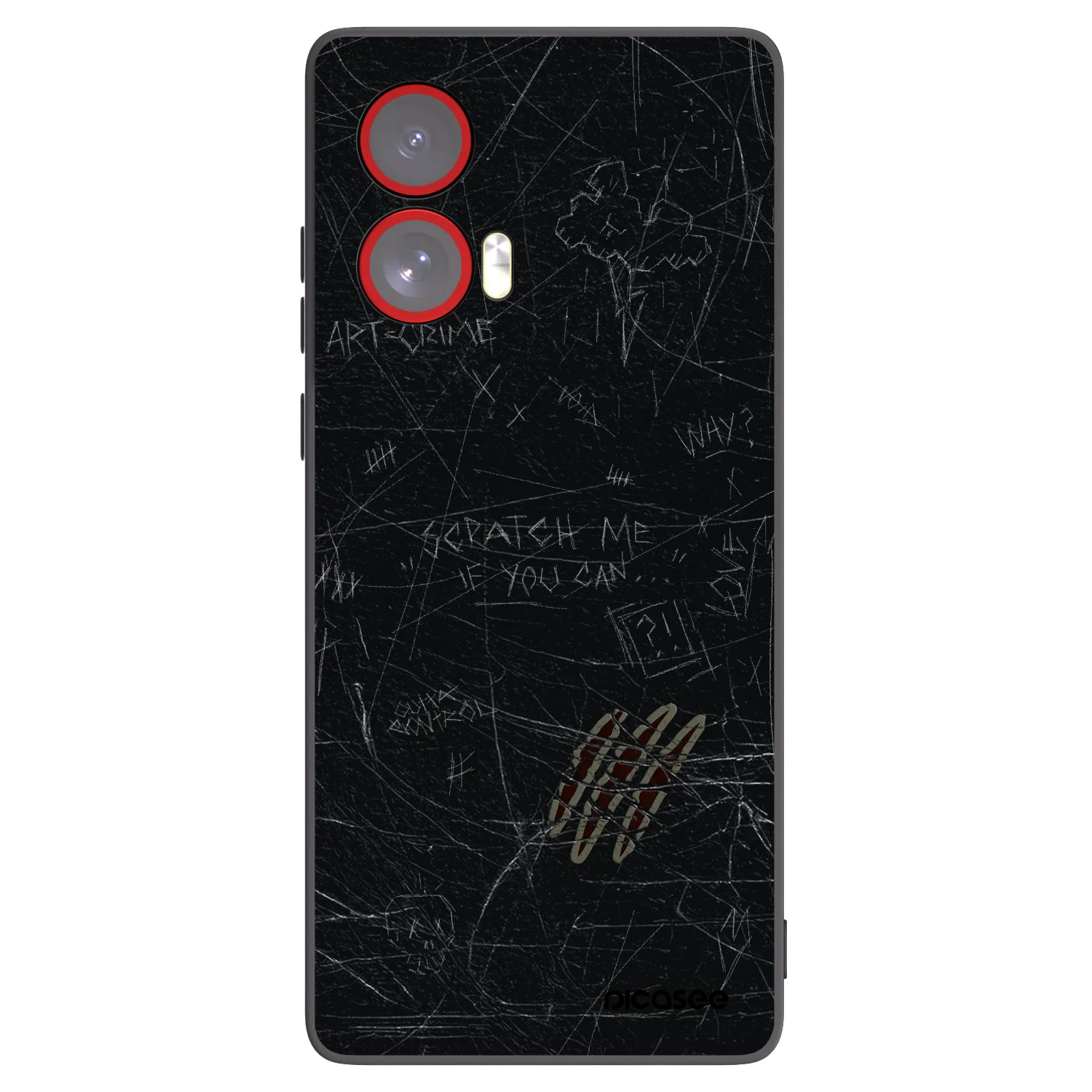 Picasee husă neagră din silicon pentru Motorola Edge 50 Fusion - SCRATCH