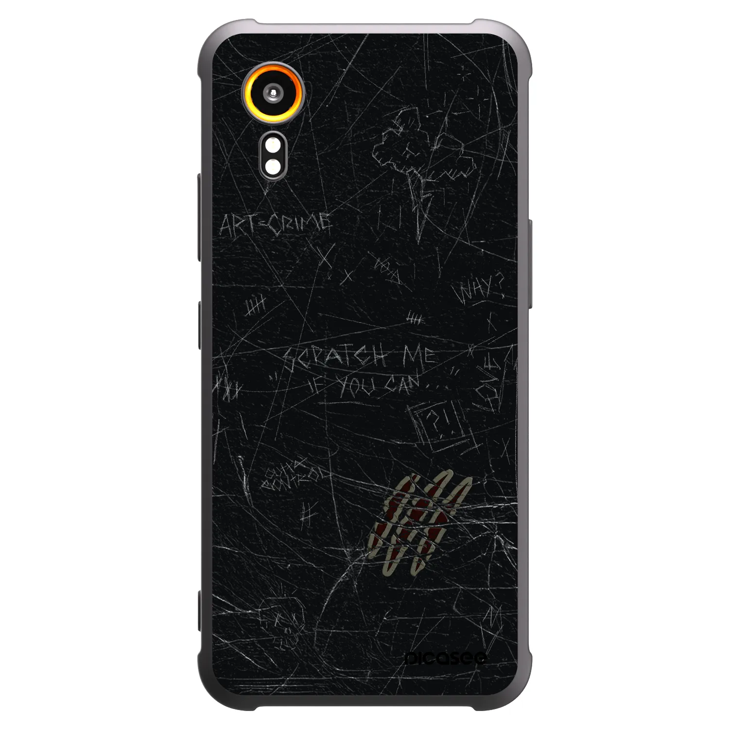 Picasee husă neagră din silicon pentru Samsung Galaxy Xcover 7 - SCRATCH