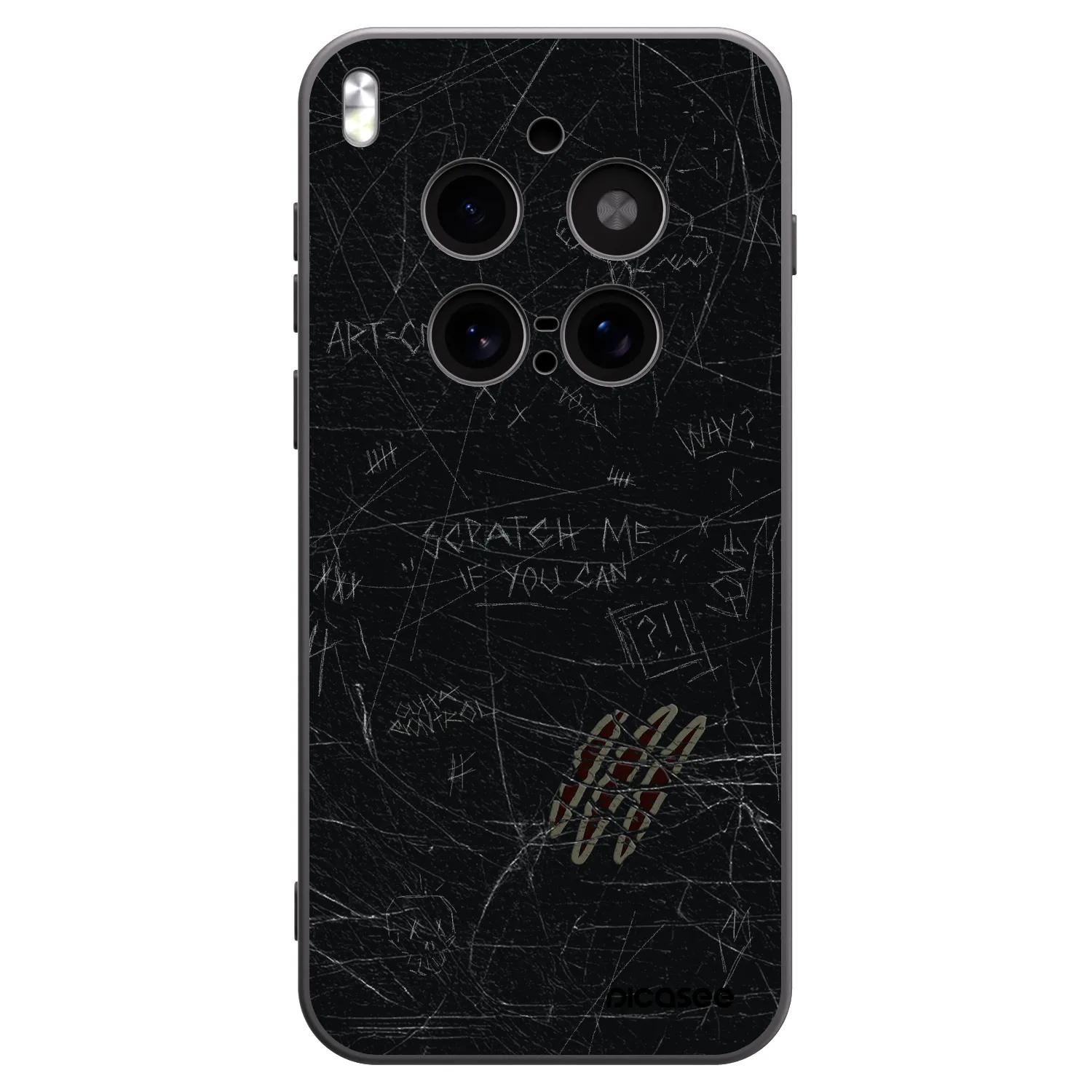 Picasee husă neagră din silicon pentru Vivo X300 Pro - SCRATCH