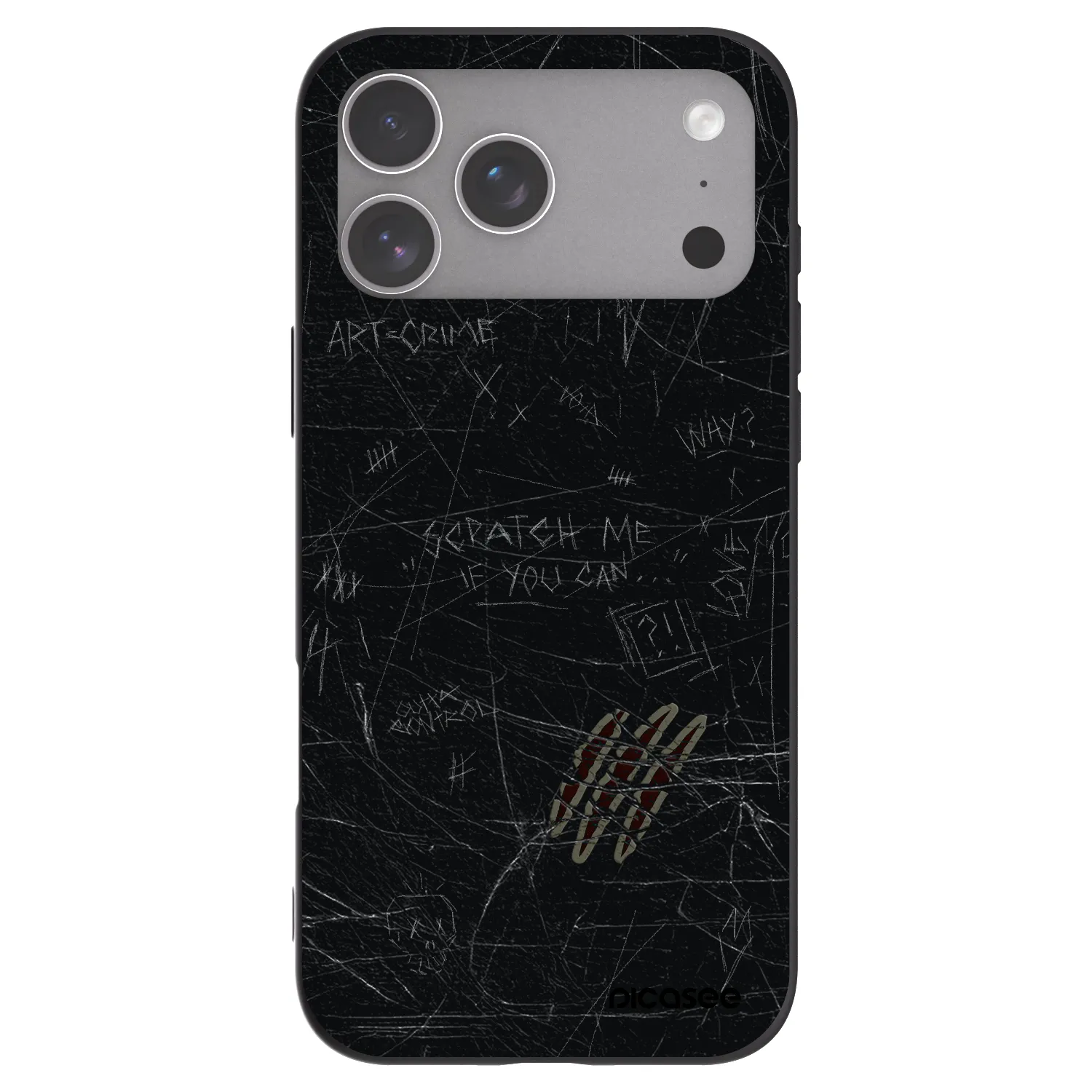 Picasee husă neagră din silicon pentru Apple iPhone 18 Pro Max - SCRATCH
