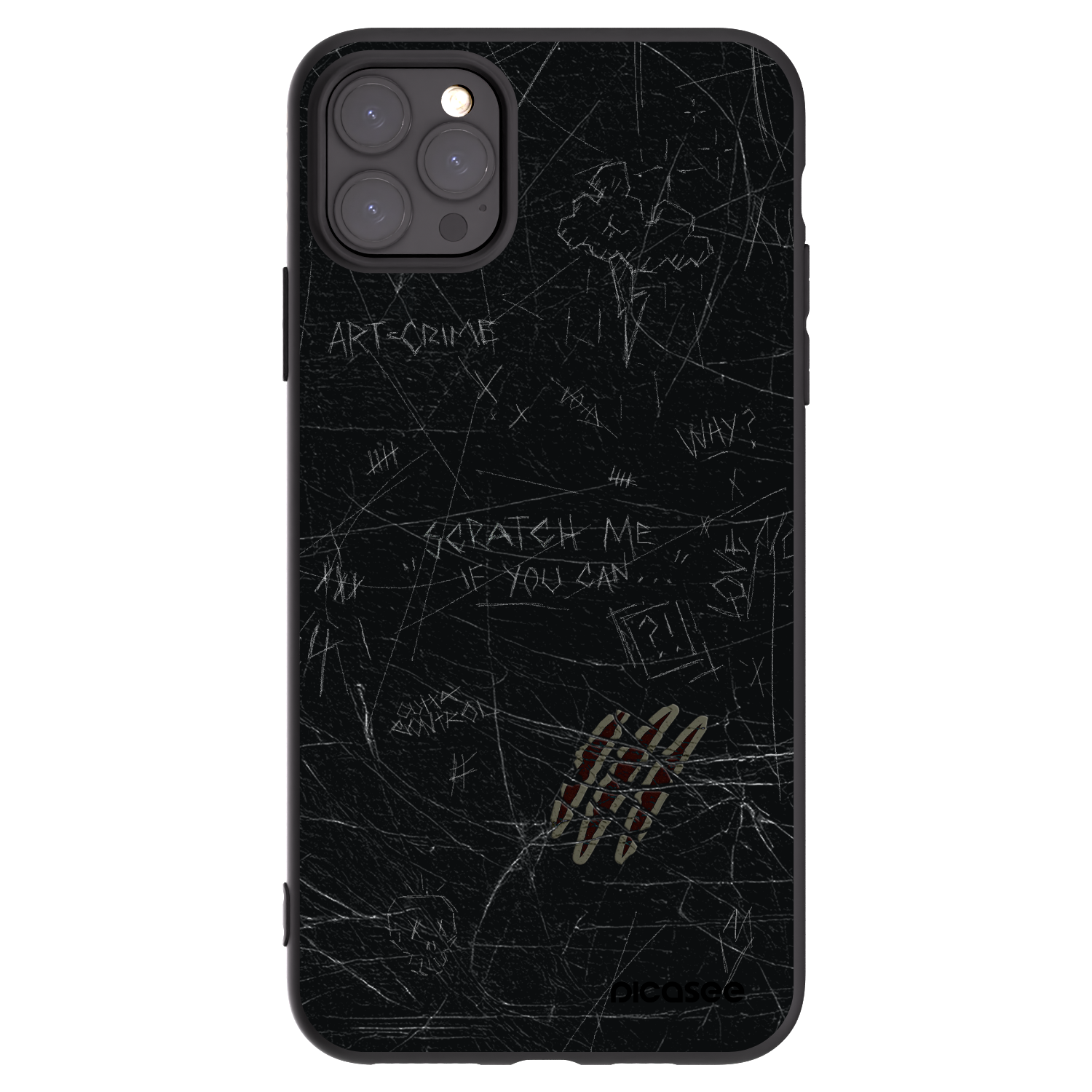 Picasee husă neagră din silicon pentru Apple iPhone 11 Pro Max - SCRATCH