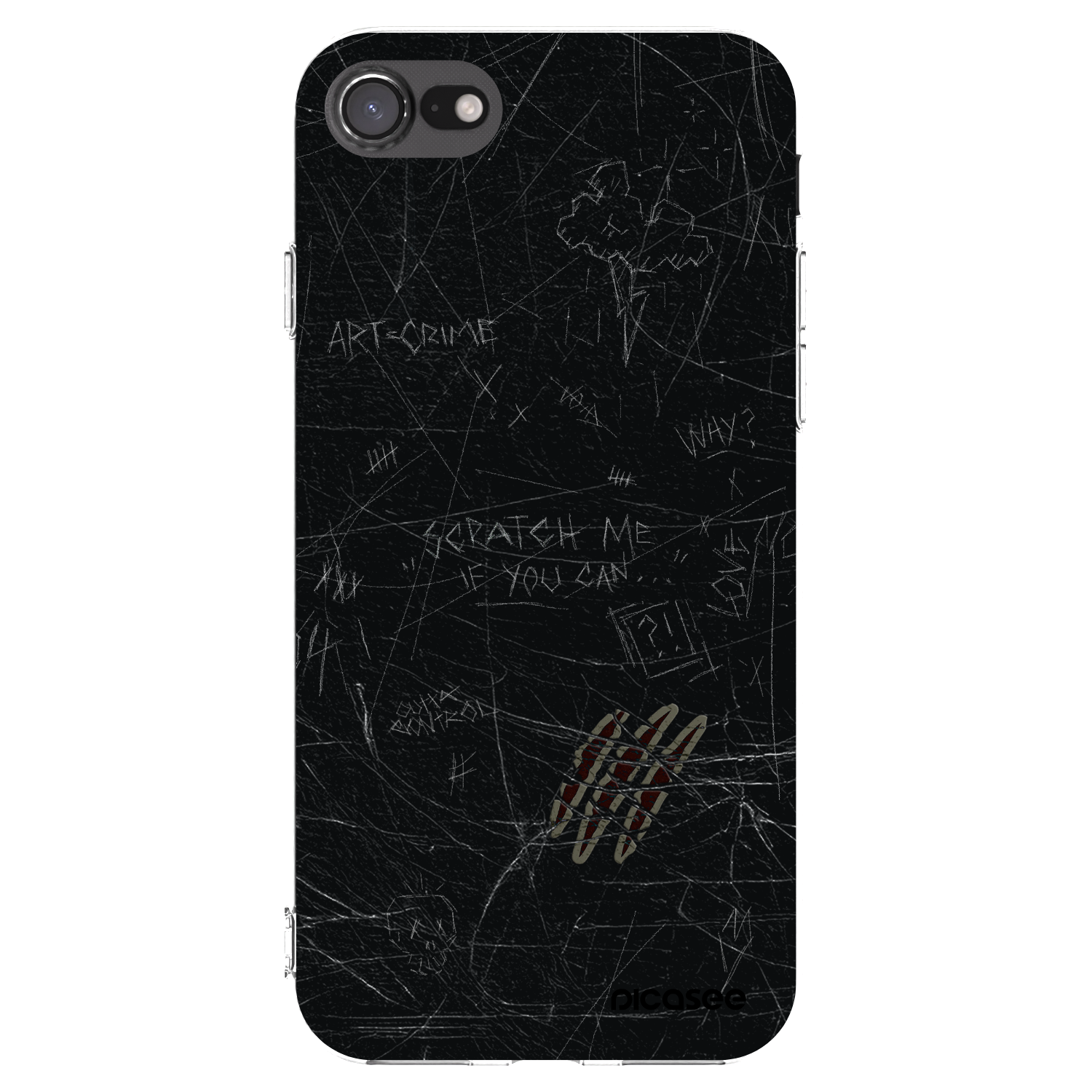Picasee husă transparentă din silicon pentru Apple iPhone 8 - SCRATCH