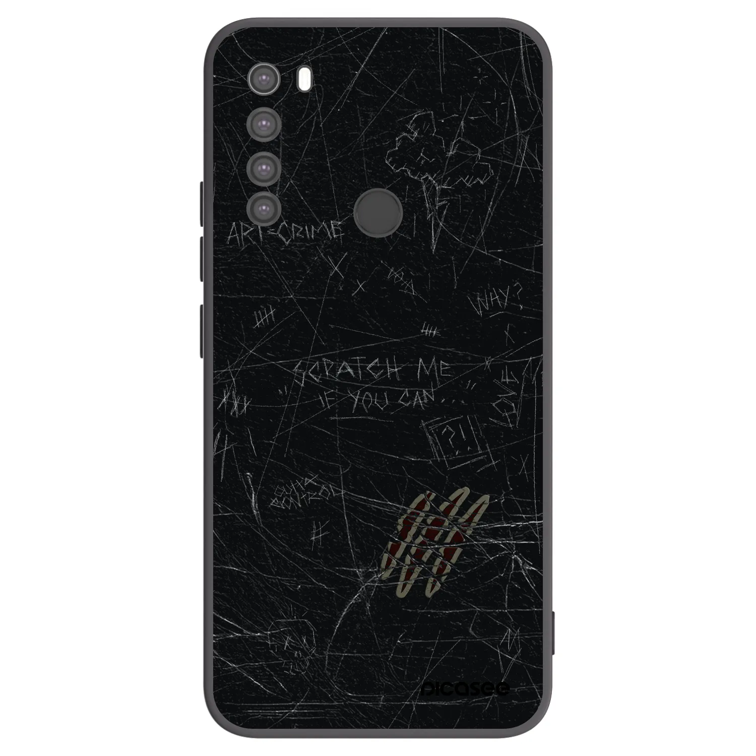 Picasee husă neagră din silicon pentru Xiaomi Redmi Note 8 - SCRATCH