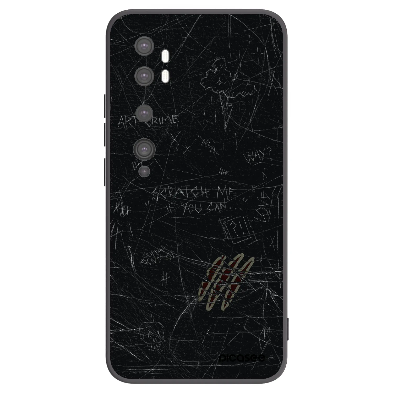 Picasee husă neagră din silicon pentru Xiaomi Mi Note 10 (Pro) - SCRATCH