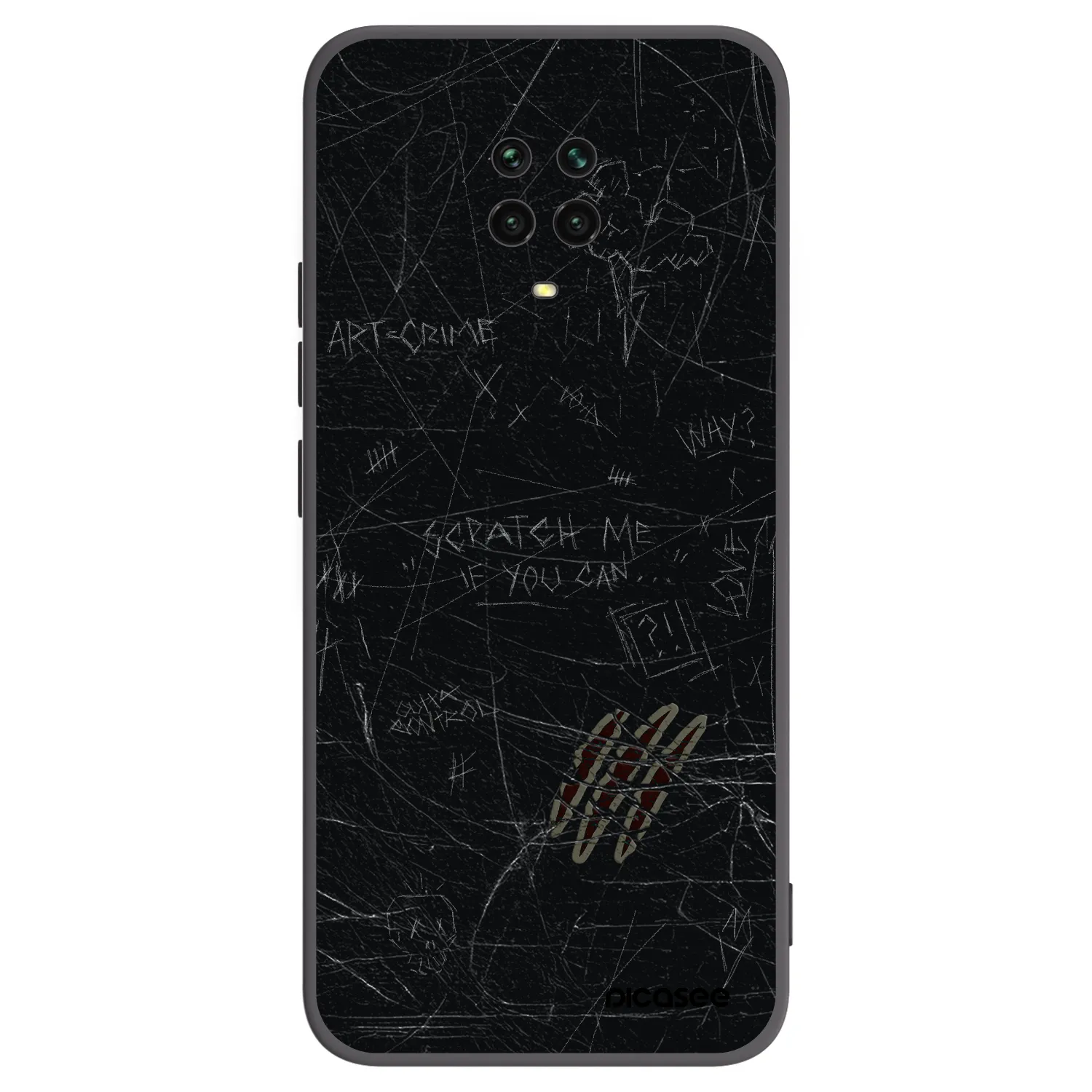Picasee husă neagră din silicon pentru Xiaomi Redmi Note 9 Pro - SCRATCH