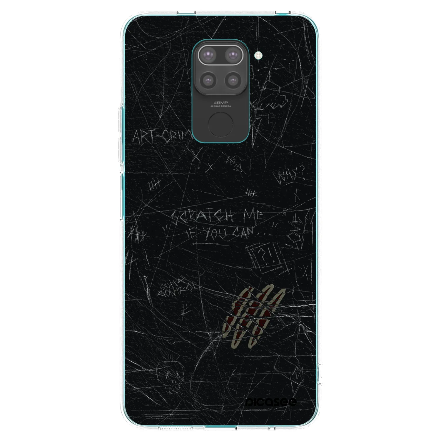 Picasee husă neagră din silicon pentru Xiaomi Redmi Note 9 - SCRATCH