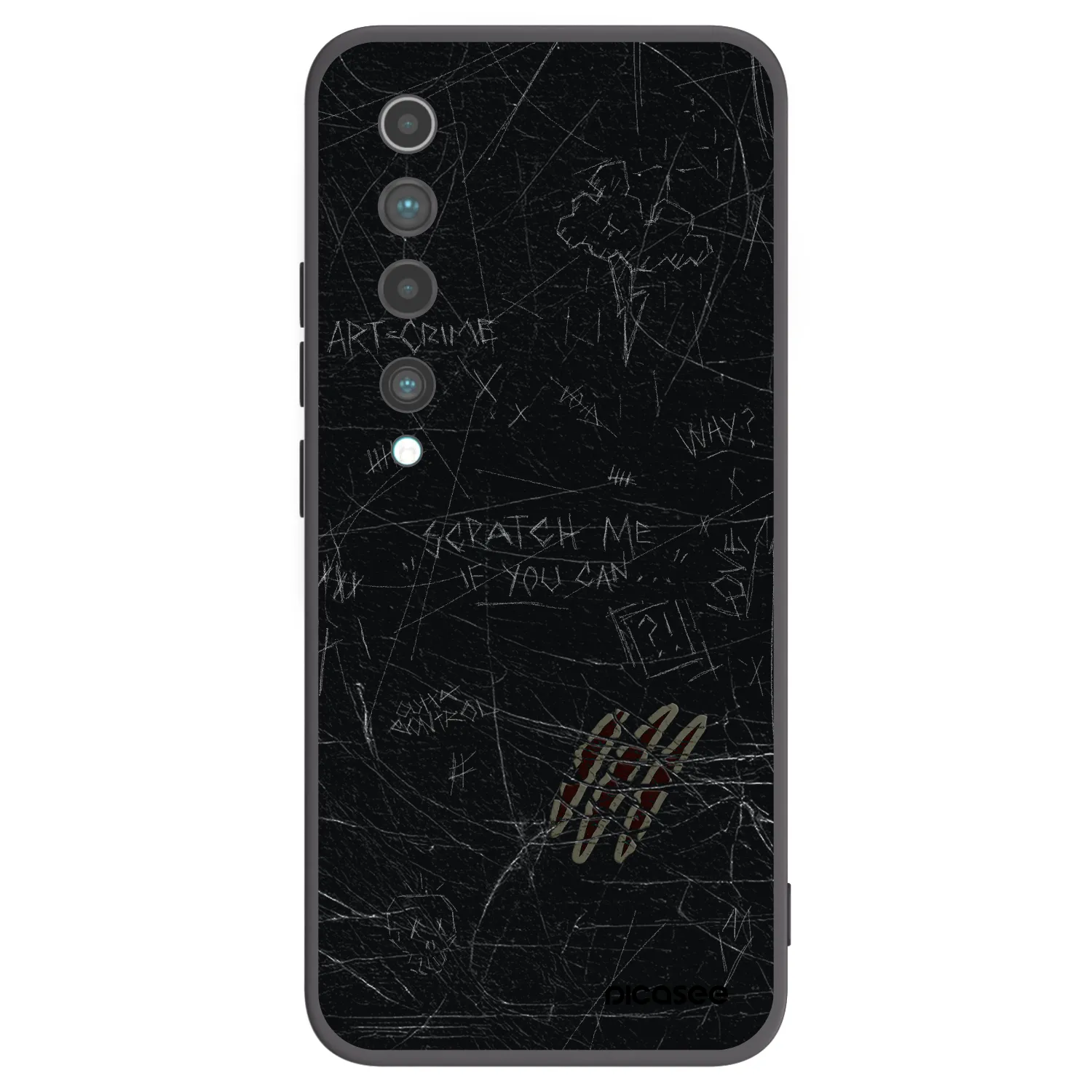 Picasee husă neagră din silicon pentru Xiaomi Mi 10 - SCRATCH