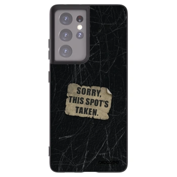 Picasee husă neagră din silicon pentru Samsung Galaxy S21 Ultra 5G G998B - SORRY
