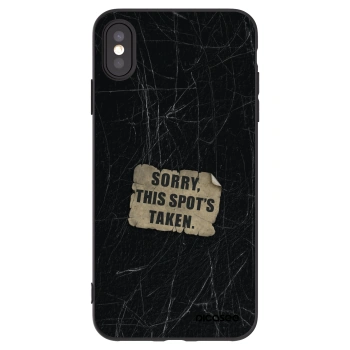 Picasee husă neagră din silicon pentru Apple iPhone XS Max - SORRY