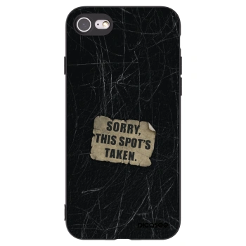 Picasee husă neagră din silicon pentru Apple iPhone SE 2022 - SORRY