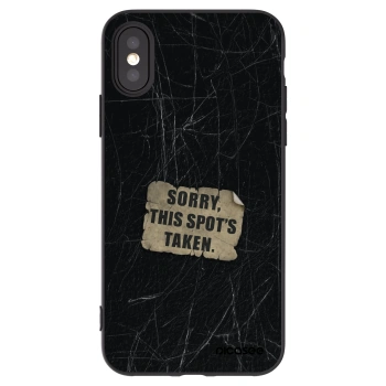 Picasee husă neagră din silicon pentru Apple iPhone X/XS - SORRY