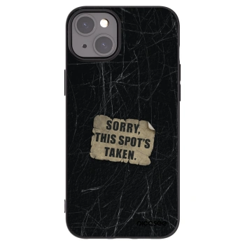 Picasee husă neagră din silicon pentru Apple iPhone 15 Plus - SORRY