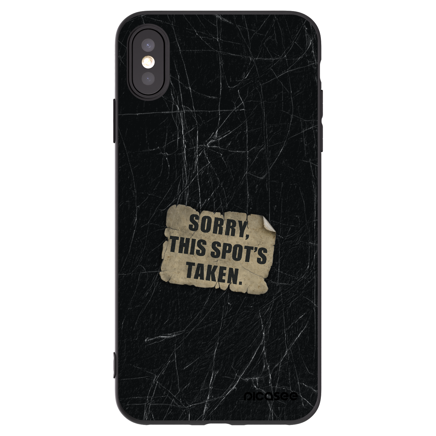 Picasee husă neagră din silicon pentru Apple iPhone XS Max - SORRY