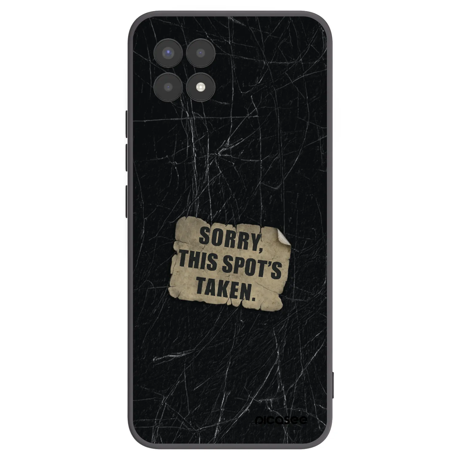 Picasee husă neagră din silicon pentru Realme 8i - SORRY