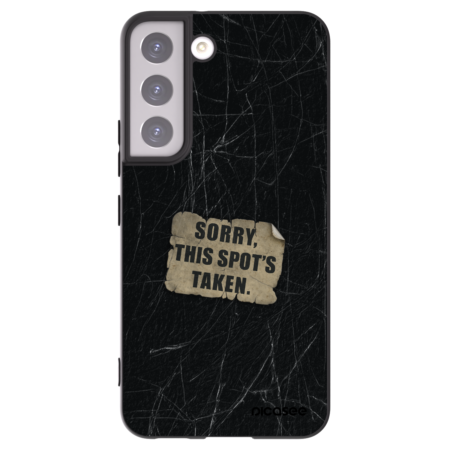 Picasee husă neagră din silicon pentru Samsung Galaxy S22 5G - SORRY
