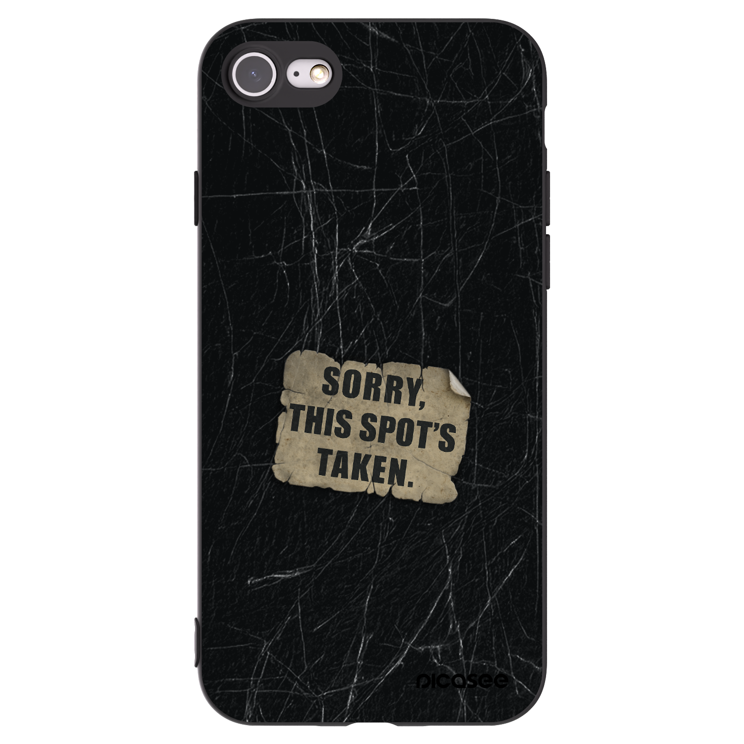 Picasee husă neagră din silicon pentru Apple iPhone SE 2022 - SORRY