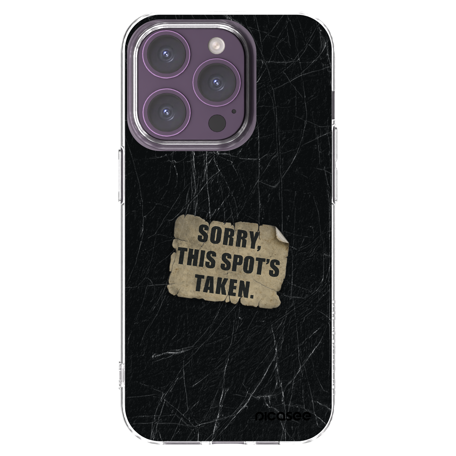 Picasee husă transparentă din silicon pentru Apple iPhone 14 Pro - SORRY