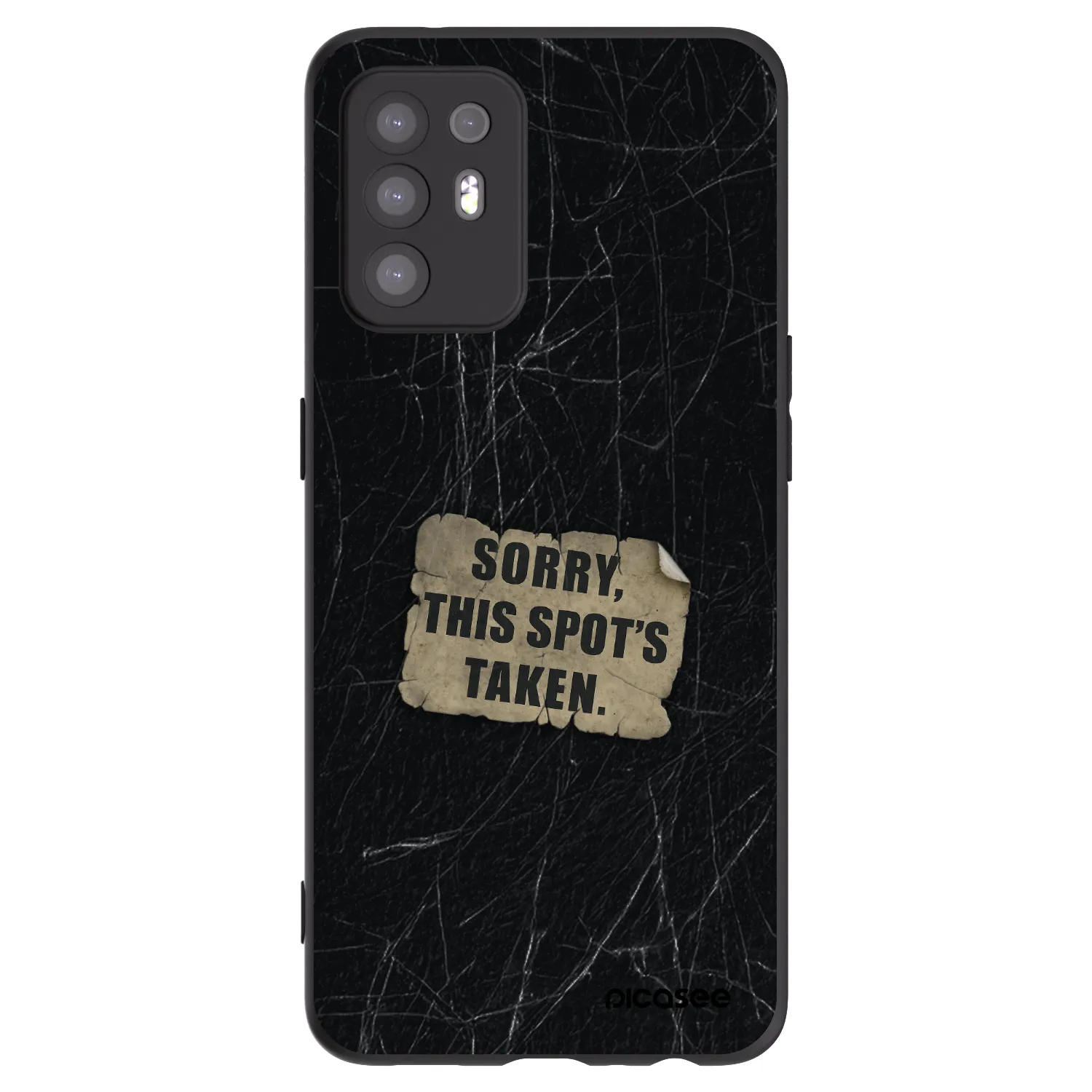 Picasee husă neagră din silicon pentru OPPO A94 5G - SORRY