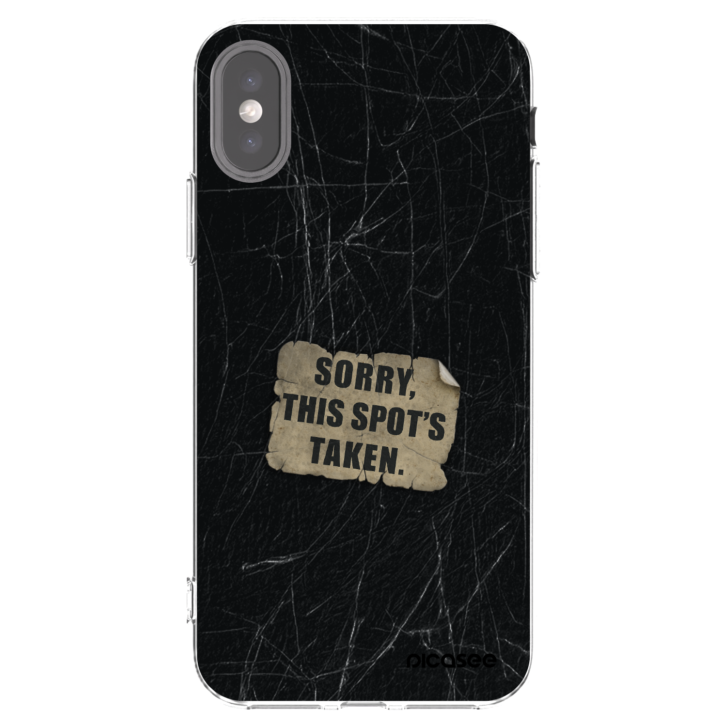 Picasee husă transparentă din silicon pentru Apple iPhone X/XS - SORRY