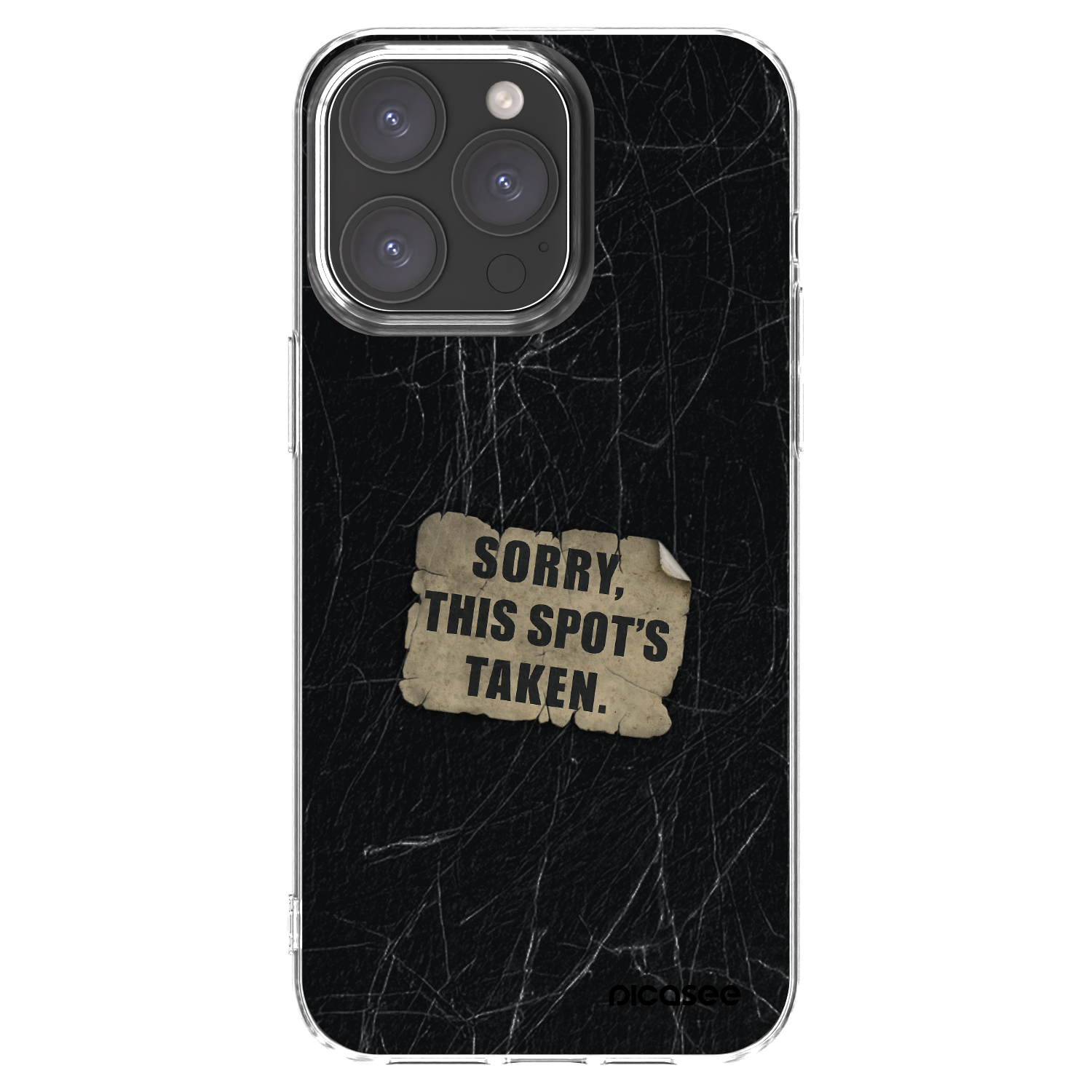 Picasee husă transparentă din silicon pentru Apple iPhone 15 Pro Max - SORRY