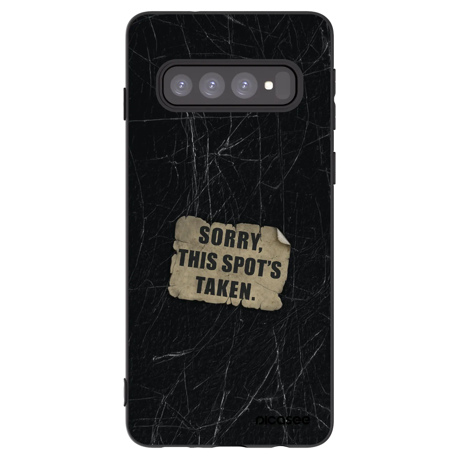 Picasee husă neagră din silicon pentru Samsung Galaxy S10 G973 - SORRY