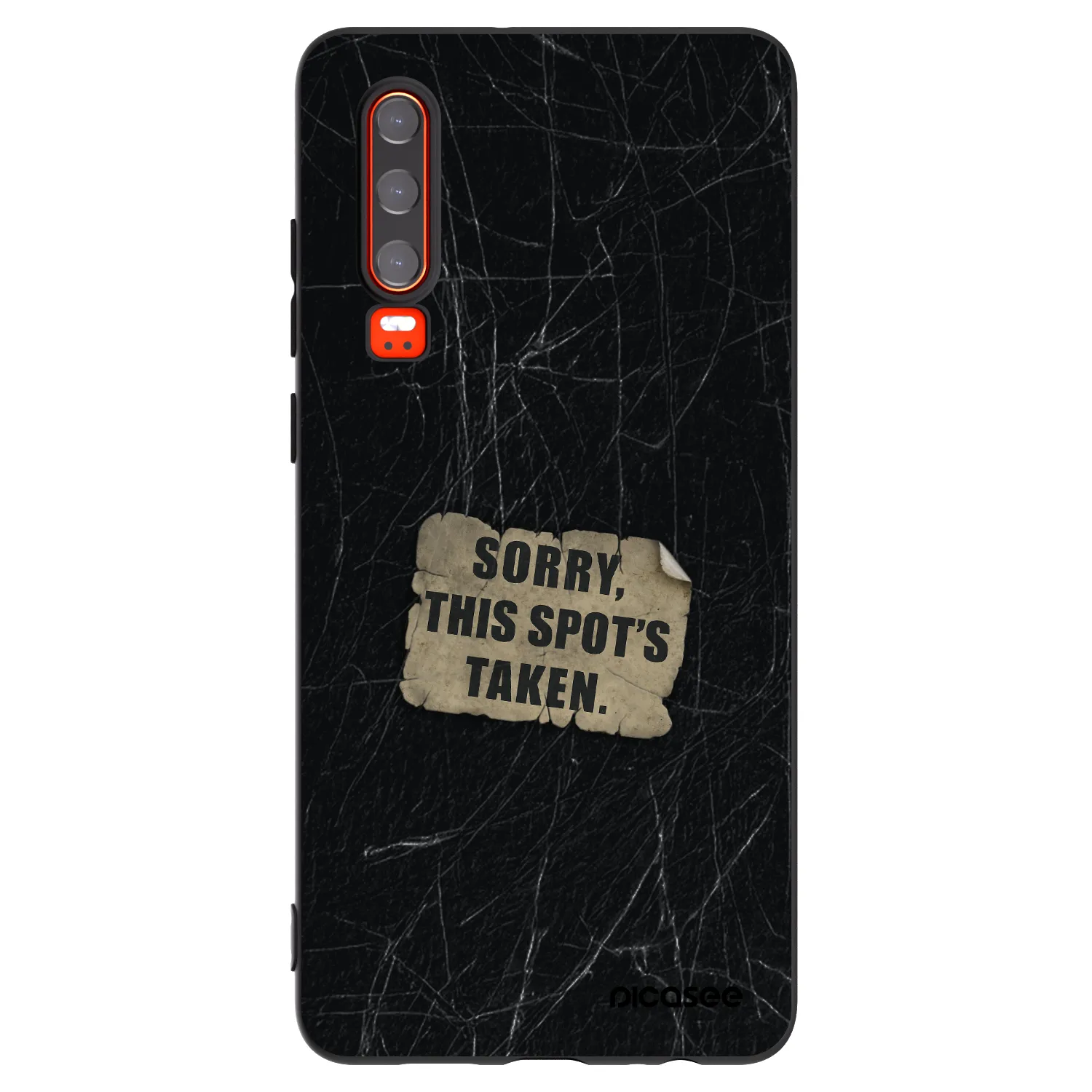 Picasee husă neagră din silicon pentru Huawei P30 - SORRY