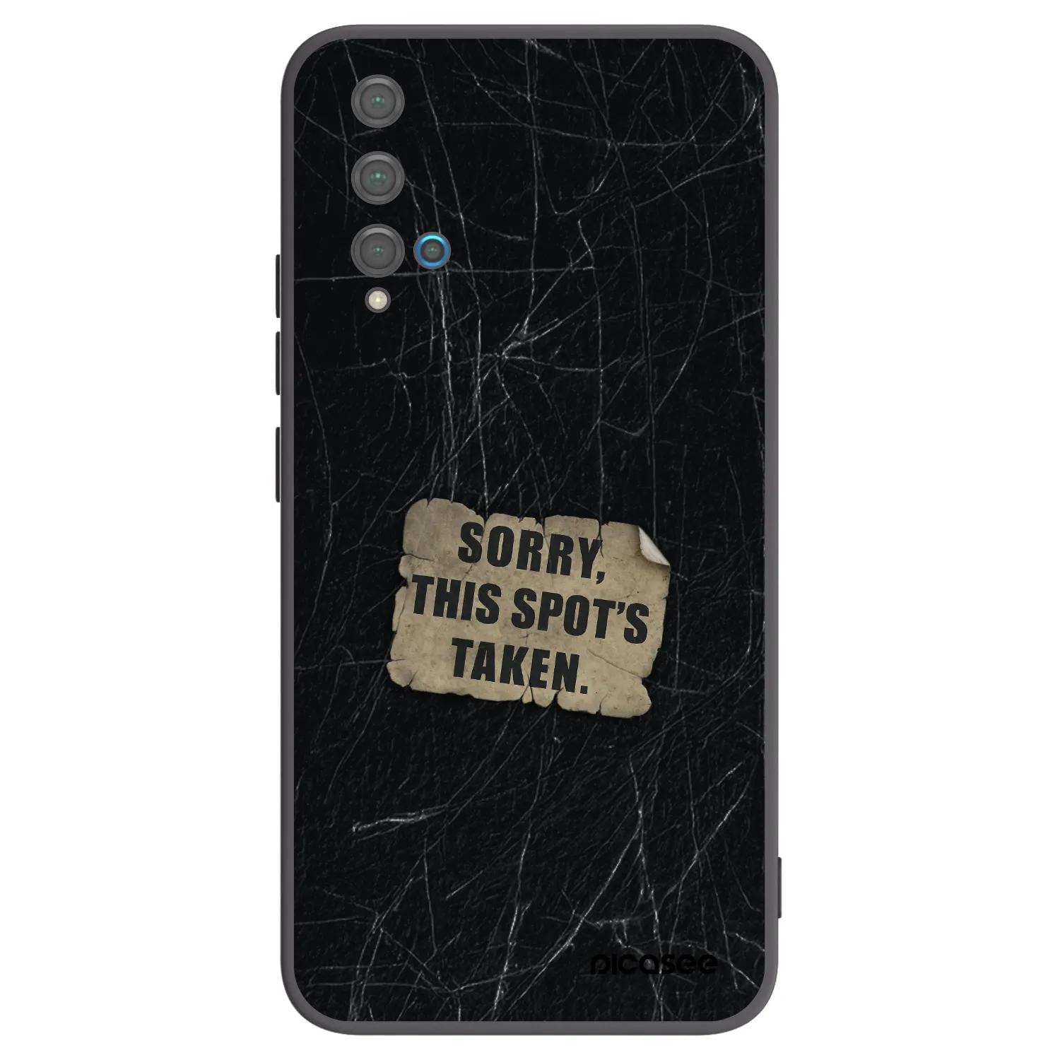 Picasee husă neagră din silicon pentru Huawei Nova 5T - SORRY