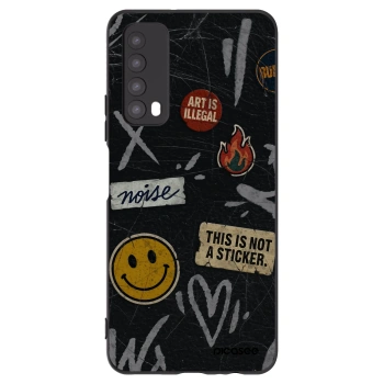 Picasee husă neagră din silicon pentru Huawei P Smart 2021 - STICKERS x TAGS