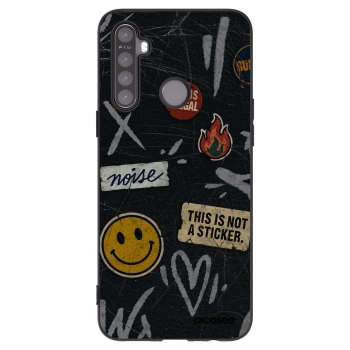 Picasee husă neagră din silicon pentru Realme 5 - STICKERS x TAGS