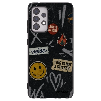 Picasee husă neagră din silicon pentru Samsung Galaxy A52 5G A525F - STICKERS x TAGS